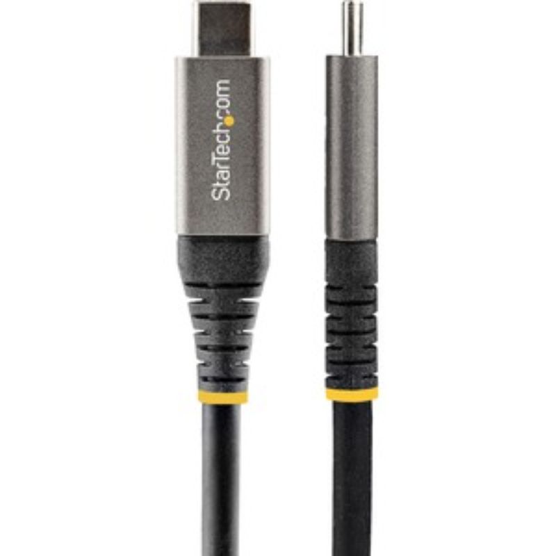 StarTech.com 1m USB-C cable for fast data transfer and charging, supports 10 Gbps, 100W power delivery, and 8K video output.