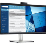 Dell C2423H 23.8" FHD monitor featuring IPS technology, pop-up webcam, adjustable design, and extensive connectivity options.