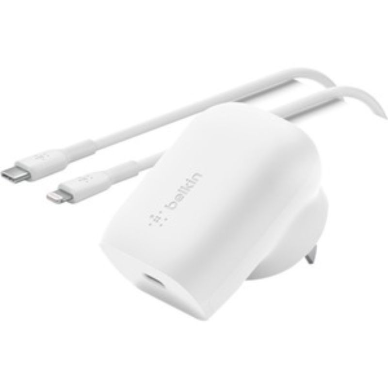 Belkin 30W Wall Charger with PPS + USB-C Cable with Lightening Connector