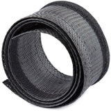 Black 3m flexible cable sleeve for organizing and managing cables, featuring a hook-and-loop design for easy access.