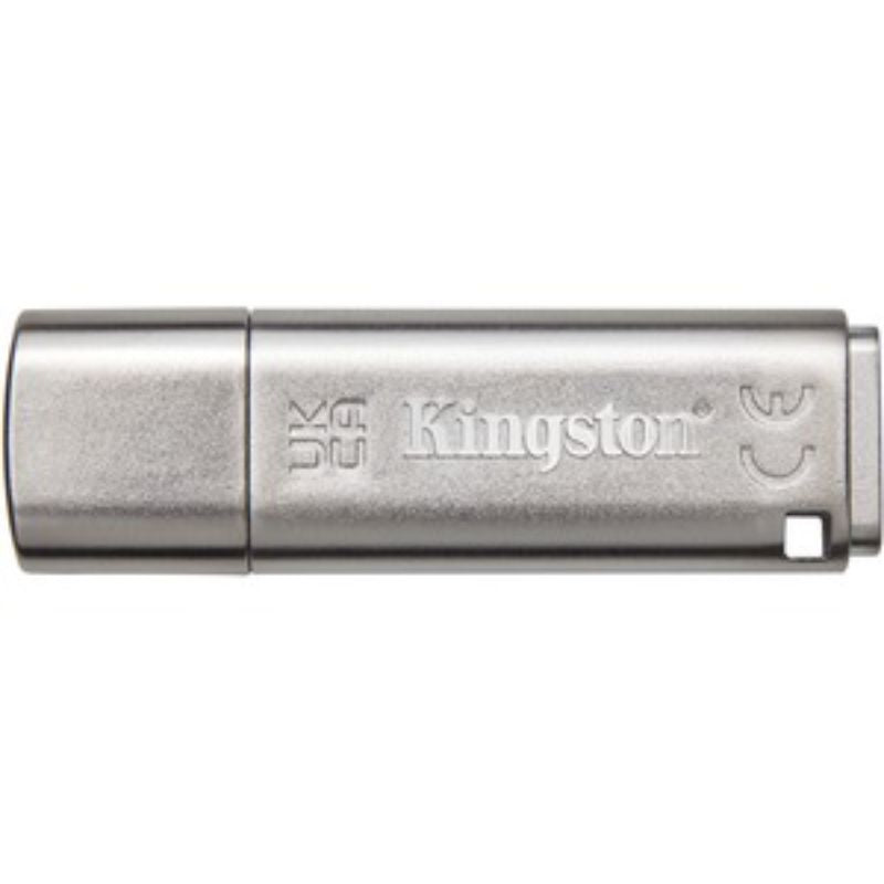 Kingston IronKey Locker+ 50 USB drive, 32GB, with AES encryption and multi-password protection for secure data storage.