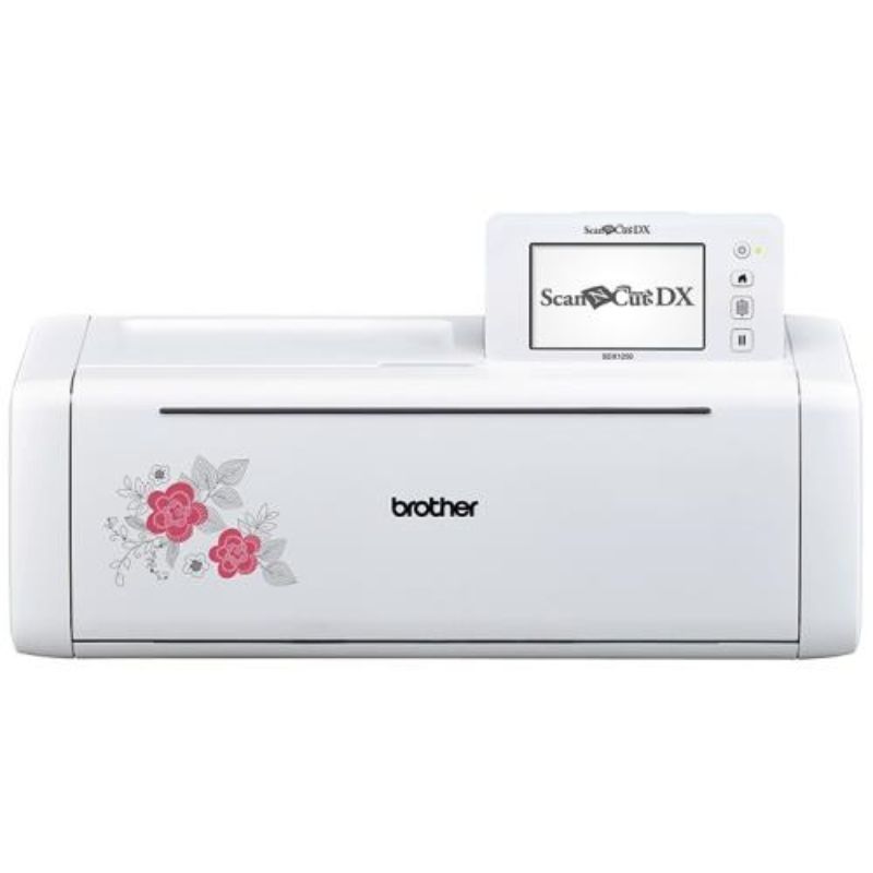 Brother SDX1250 ScanNCut DX with built-in scanner, Auto Blade technology, and large touchscreen for precise crafting.