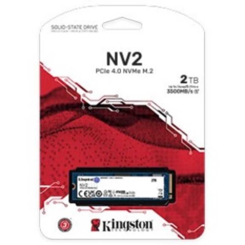 Kingston 2 TB M.2 NVMe SSD with Gen 4x4 speeds up to 3500 MB/s for high-performance storage in compact laptops and PCs.