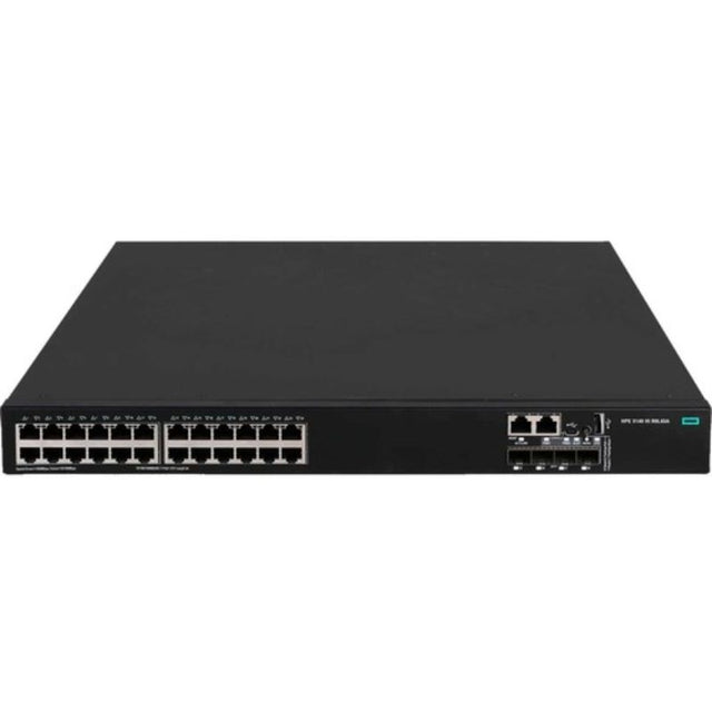 Aruba HPE FlexNetwork 5140 switch with 24 PoE+ ports and 10GbE uplinks for scalable, secure, and efficient networking.