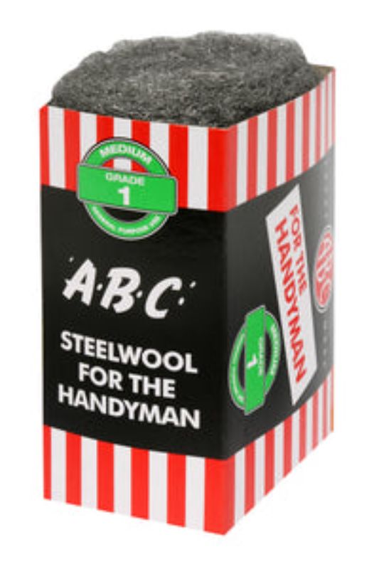 Steel Wool ABC Brand Handyman Pack Grade #1 Medium for effective cleaning, polishing, and rust removal without scratching surfaces.