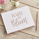 Baby In Bloom - Rose Gold & Blush Baby Shower Guest Book