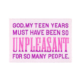Blue Q Tag Socks - God My Teen Years Small/Medium