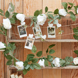 Rustic Country - Garland - Flower - White