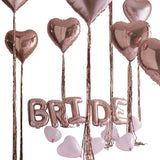 Blush Hen - Rose Gold Bride and Heart Balloons Room Decoration Kit