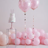 Mix It Up - Rose Gold Happy Birthday Balloon Tails