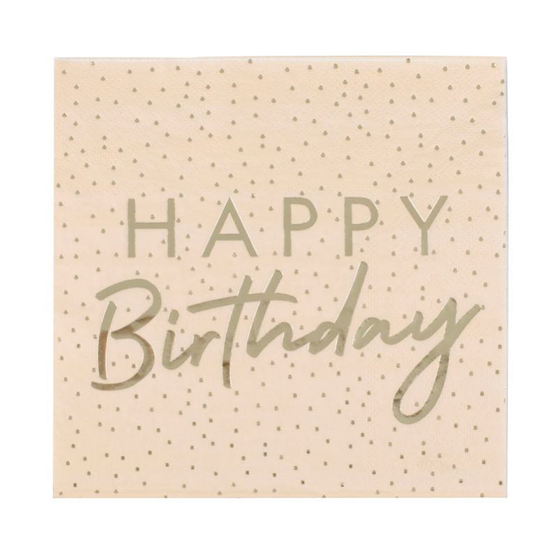 Mix It Up - Peach & Gold Party Paper Napkins