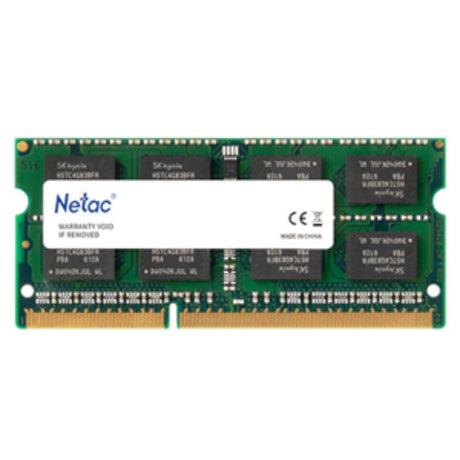 Netac Basic 8GB DDR3L-1600 SoDIMM RAM module for laptop performance boost, featuring low voltage and lifetime warranty.