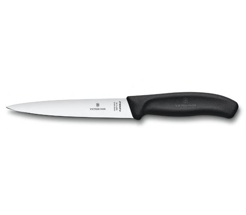 Victorinox Swiss Classic 16cm filleting knife with flexible blade and ergonomic handle for effortless fish preparation.