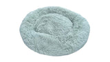 Seafoam calming pet bed, 75cm, features removable cover, non-slip base, and a cozy, secure design for better sleep.