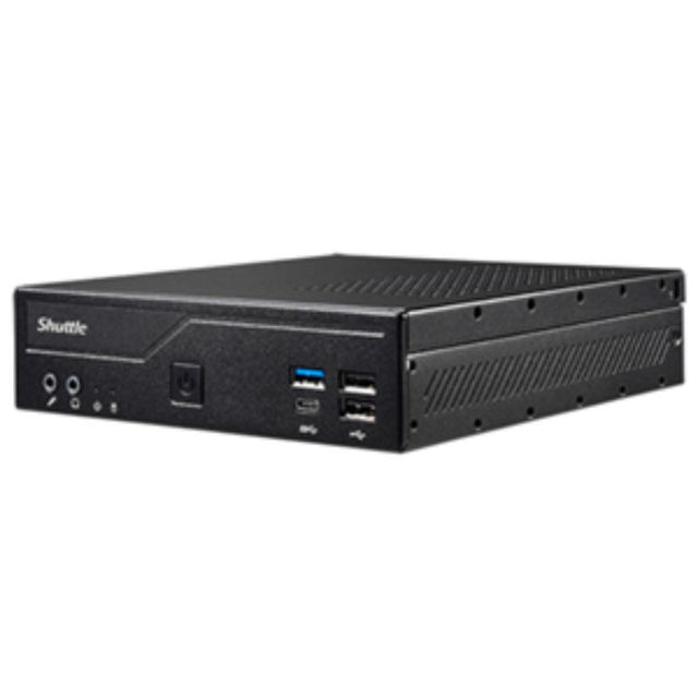 Shuttle DH610 barebone PC showcasing compact design, Intel LGA1700 support, and multiple display connectivity options.