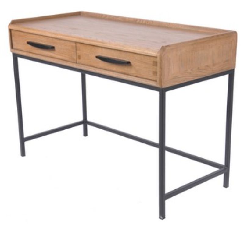 DESK - OAK/METAL (1.1m)