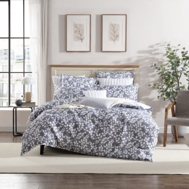 Queen Duvet Cover - Set - Wynter Navy - PRIVATE COLLECTION