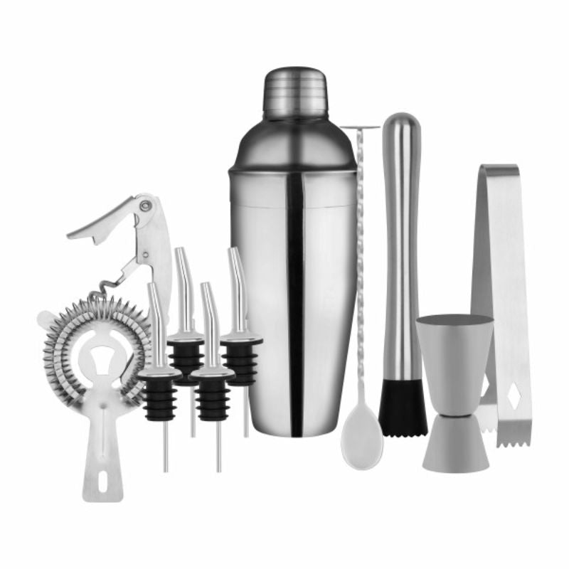 Zanzi Cocktail Set 11pc Stainless Steel In Bartender Bag