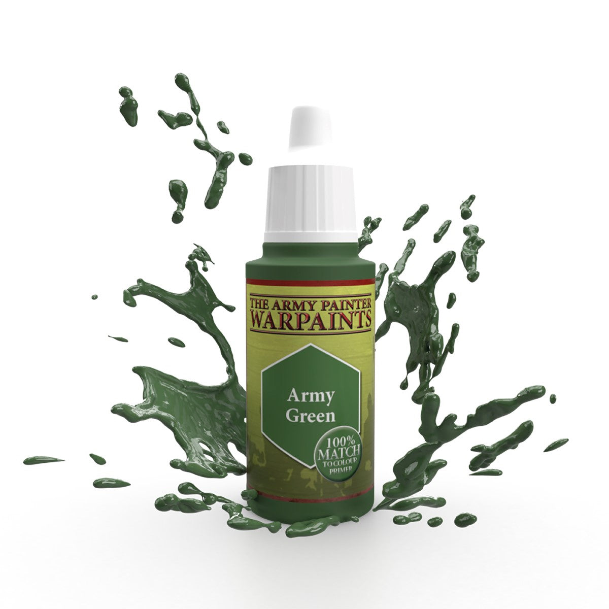 Army Painter - Warpaints - Army Green Acrylic Paint 18ml - Model Primer