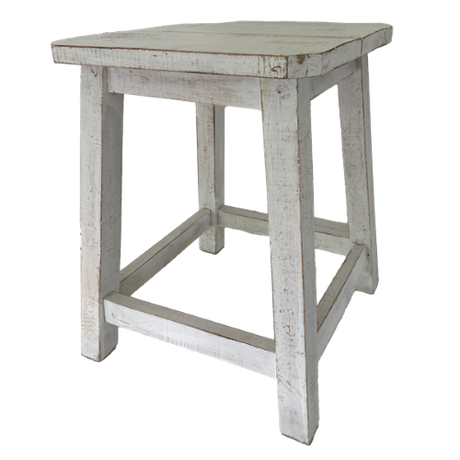 White square stool from the Florence collection, 36 x 36 x 46cm, perfect for stylish seating and home decor.