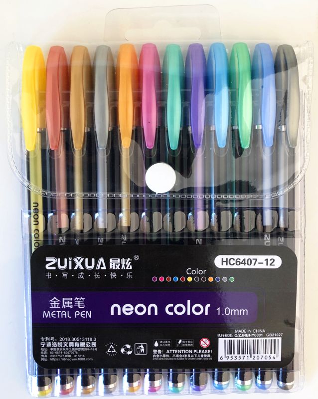 GEL PEN Set - METALLIC  (6 Sets)