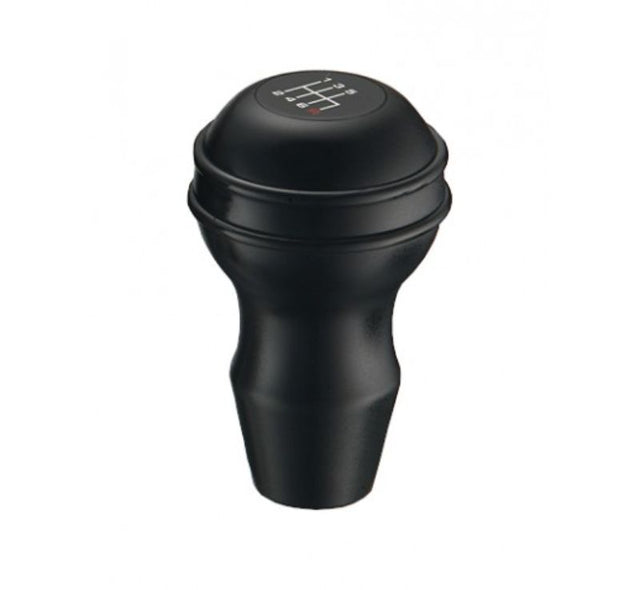 Sleek Turbo Gear Shift Knob in high-quality alloy with four customizable shift pattern decals for manual and automatic vehicles.