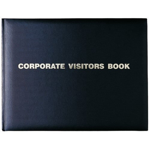 Debden Corporate Visitors Book 300x200mm PU Black