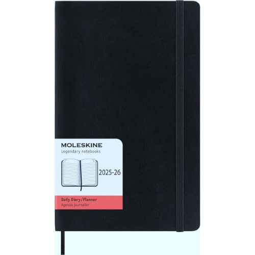 Moleskine Diary 18 Month Daily Soft Cover Large Black 2025/2026