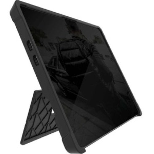 Dux Shell rugged case for Surface Pro 9, black, drop-resistant with a transparent back panel for style and protection.