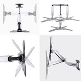TV Wall Mount - VESA Full Motion for 23-55in TVs (Black/Silver)