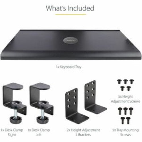 Under-Desk Keyboard Tray - Adjustable Up to 12kg/26.5lb