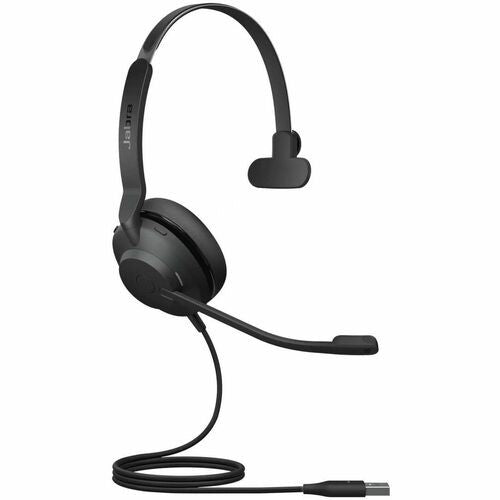 Jabra Evolve 2 30 SE USB-A UC Mono headset, featuring noise isolation, comfort, and plug-and-play connectivity for clear calls.