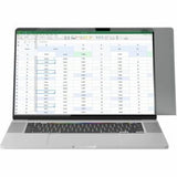 Laptop privacy screen for 14" MacBook Pro, featuring anti-glare filter, reversible design, and 51% blue light reduction.