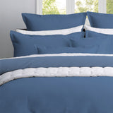 Double Quilt / Duvet Cover Set  - PLATINUM ASCOT STEEL