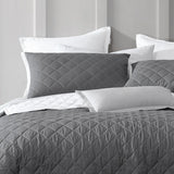 BEDSPREAD - LOGAN & MASON Essex Charcoal (Queen)