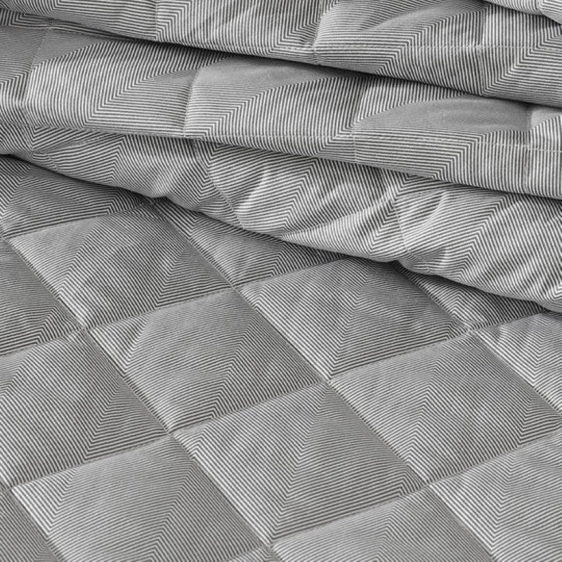 BEDSPREAD - LOGAN & MASON Essex Pewter (Queen)