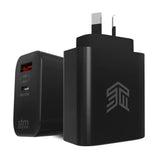 Power Adapter - STM Goods Dual Port USB-C and USB-A 65W (Black )