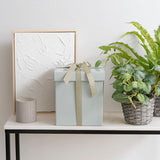 Gift Box with Lid Tall Flat Pack Sage Green (22x22x25cmH)