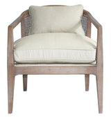 OCCASIONAL CHAIR - APOLLO OAK & LINEN (77.5cm)