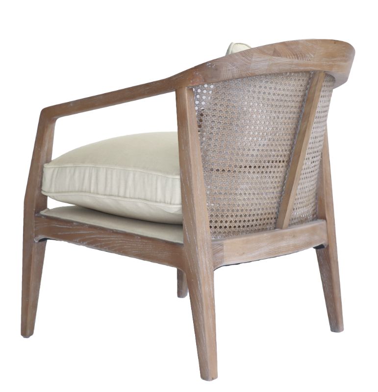 OCCASIONAL CHAIR - APOLLO OAK & LINEN (77.5cm)