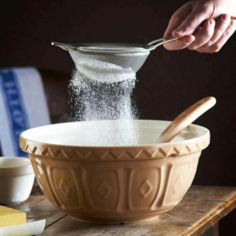 Mason Cash Cane Mixing Bowl, 33cm and 6L, durable earthenware with elegant design, perfect for baking and easy to handle.