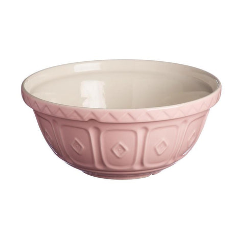 Pink 29cm Mason Cash Colour Mixing Bowl, durable earthenware, stylish grip, dishwasher/microwave safe for effortless baking.