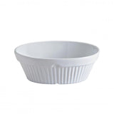 Mason Cash 17cm oval pie dish in fine white stoneware, ideal for baking individual pies, lasagna, and hot pots.