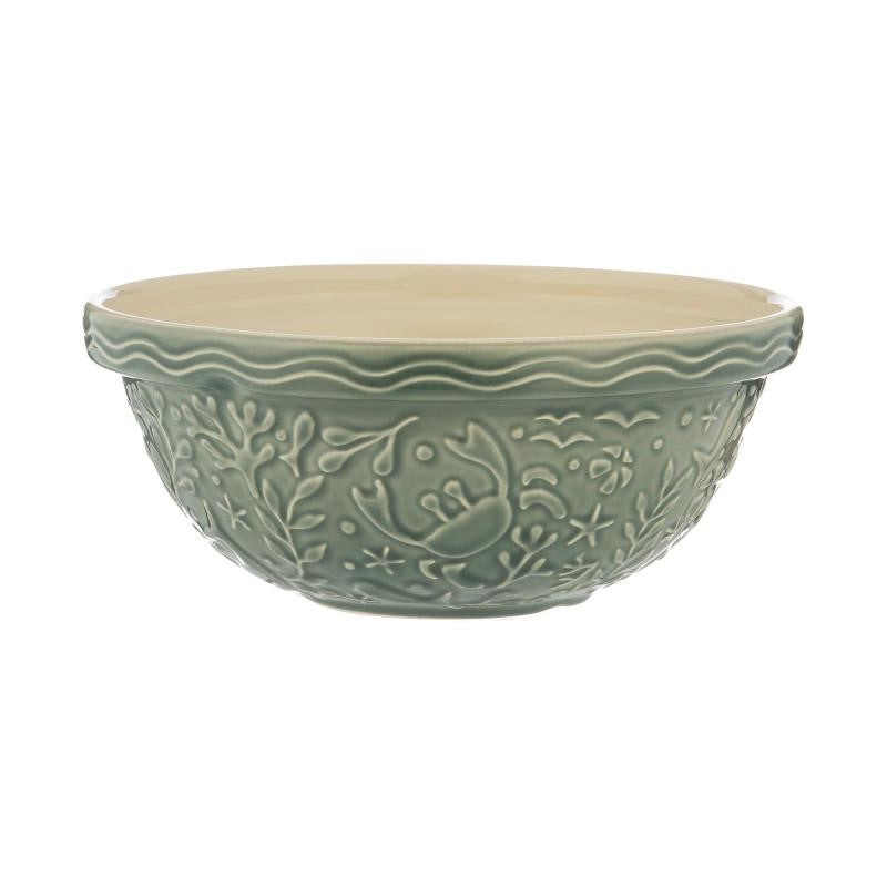 Grey Mason Cash Nautical Mixing Bowl 26cm featuring nautical motifs, 2.7L capacity, chip-resistant earthenware.