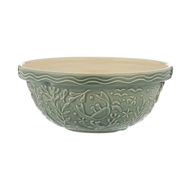 Grey Mason Cash Nautical Mixing Bowl 26cm featuring nautical motifs, 2.7L capacity, chip-resistant earthenware.