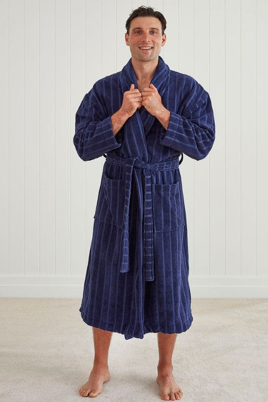 Relaxation Bathrobe / Robe - Navy (S/M) - BAKSANA