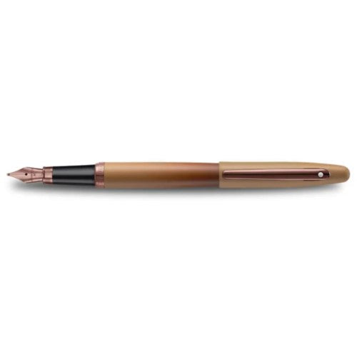 SHEAFFER VFM COFFEE WITH SHINY PVD TRIM FINE NIB FOUNTAIN PEN