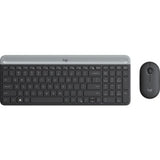 Logitech MK470 Slim Wireless Combo features a sleek keyboard and ambidextrous mouse for a minimalist, quiet workspace.