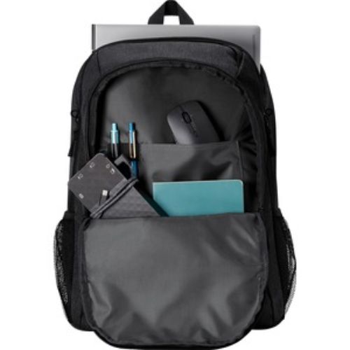 Stylish HP Prelude Pro backpack made from recycled fabric, designed for carrying 15.6" notebooks safely.