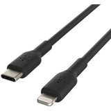 Belkin 1m Lightning/USB-C Data Transfer Cable, durable design for fast charging and data syncing with Apple and USB-C devices.